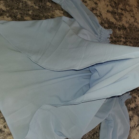 INA~~ Off the Shoulder Baby Blue Top~Amazingdetail - Picture 7 of 11